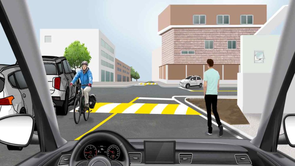 One lane in each direction · Illegally parked cars · Road without separate sidewalk and roadway