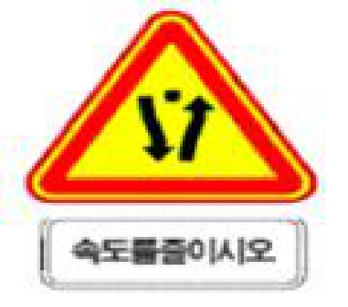 What is the safest way to drive on a road where the following safety sign is installed?